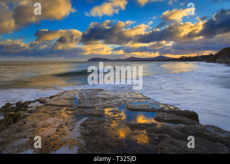 Whiterock Beach et Killiney Bay, comté de Dublin, Irlande Banque D'Images