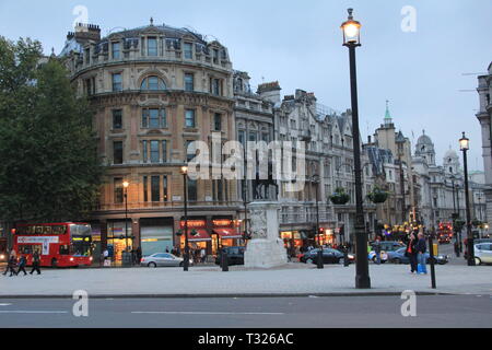 Trafalgor Suare à Londres. Grande-Bretagne Banque D'Images