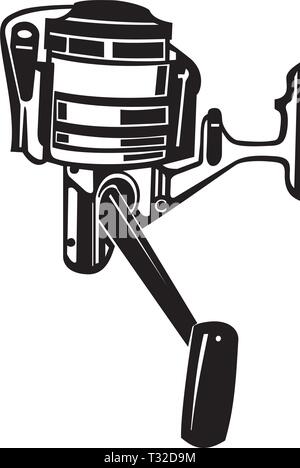 Bobine de pêche Illustration Illustration de Vecteur