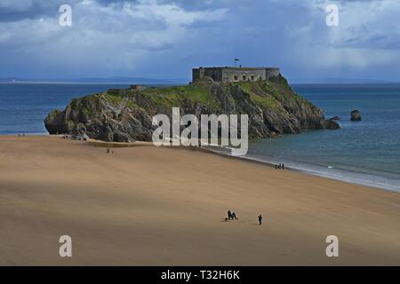 St Catherines island galles tenby Banque D'Images