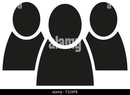 Groupe de l'équipe de personnes télévision vecteur icône Illustration de Vecteur