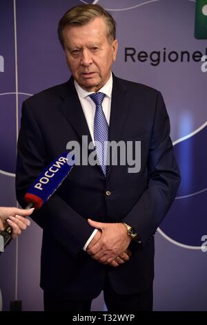 Le président de Gazprom, Viktor Zubkov à Milan. La société est le principal fournisseur du pétrole en Russie comprend : Viktor Zubkov Où : Milan, Italie Quand : 05 mars 2019 Credit : IPA/WENN.com **Uniquement disponible pour publication au Royaume-Uni, USA, Allemagne, Autriche, Suisse** Banque D'Images