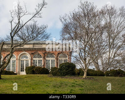 Washington DC, USA, le 2 mars 2019. Hôtel particulier à Dumbarton Oaks ouse et jardins à Georgetown Banque D'Images