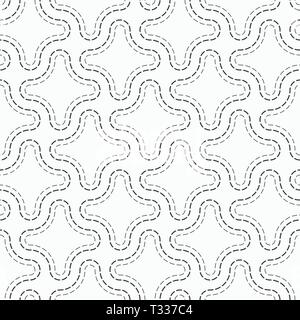 Résumé motif transparent parsemé de formes géométriques lisses. La texture élégante moderne. Rayures motif géométrique ronde enchevêtrés. Tissu à mailles. Illustration de Vecteur