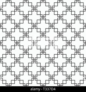Résumé motif transparent. La texture élégante moderne fait de l'intersection des croix. Carreaux géométriques répétés. Motif en mosaïque. Linéaire, style arabe. Vecteur. Illustration de Vecteur
