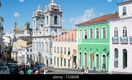 L'église de Notre-Dame du Rosaire, Salvador, Bahia, Brésil, Pelourinho Banque D'Images