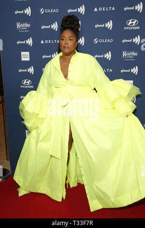 28 mars 2019 - Los Angeles, CA, USA - LOS ANGELES - 28 mars : Lizzo à la 30e assemblée annuelle GLAAD Media Awards au Beverly Hilton Hotel, le 28 mars 2019 à Los Angeles, CA (crédit Image : © Kay Blake/Zuma sur le fil) Banque D'Images