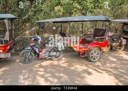 Transport de base en milieu rural au Cambodge Banque D'Images