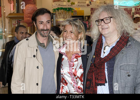 Paris, France. 5ème apr 2019. Peter Zanni Prada, Caroline Margeridon et Pierre-Jean Chalencon assister à l'inauguration de la Foire du Trône en soirée Banque D'Images