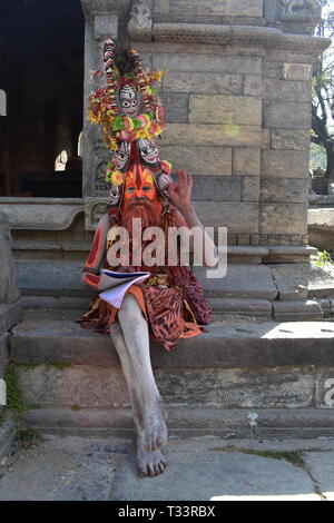 La rivière Bagmati au temple de Pashupatinath Kathmandou Népal Crémation hindou Place UNESCO World Heritage Site ancien jardin des rêves Monkey Bouddhiste Temple Banque D'Images