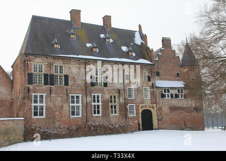 Château d'Hernen en hiver Banque D'Images