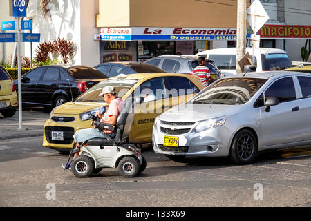 Cartagena Colombie,Bocagande,hispanique latin Latino immigrants ethniques minorités,résidents,adultes adultes homme hommes,handicapés disabil Banque D'Images