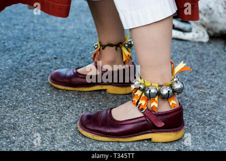 Le Shalebrook Morris Dancers au cheval du Kent Pub, Mark Kent, hêtre Banque D'Images