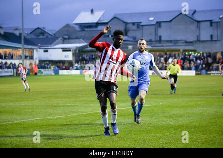 OGEDI JUNIOR de Derry City FC lors de la fixation de la Ligue Airtricity entre Finn Harps FC & Derry City FC à Finn Park, Ballybofey Banque D'Images