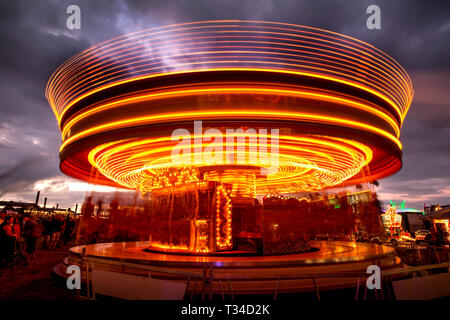 Scary Night Ride au Great Dorset Steam Fair UK Banque D'Images