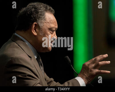 New York, New York, USA. Le 05 Avr, 2019. Le révérend Jesse Jackson prend la parole à l'Action Nationale 2019 Convention de réseau. Crédit : Brian Cahn/ZUMA/Alamy Fil Live News Banque D'Images