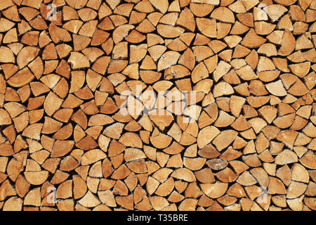 La texture du bois empilé Banque D'Images