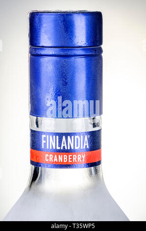 Finlandia vodka sur gradient background Banque D'Images