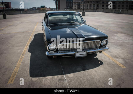 American Vintage automobile utilisée pour le tournage de séries télé sur street à Memphis, Tennessee, États-Unis Banque D'Images