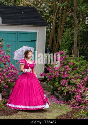 Azalea Festival , Wilmington NC 4-6-2019, le Cape Fear Garden Club 66e Azalea Garden Tour dispose de Cape Fear Garden Club Belles azalées et artistes Banque D'Images