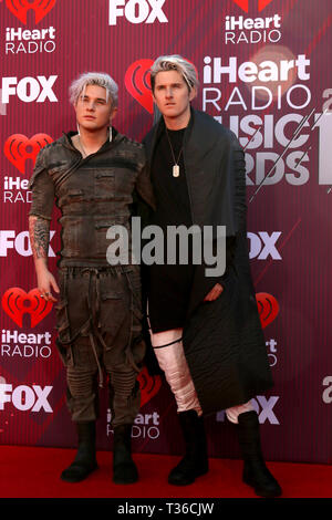 14 mars 2019 - Los Angeles, CA, USA - LOS ANGELES - MARS 29 : gris au iHeart Radio Music Awards - Les arrivées au Théâtre de Microsoft le 14 mars 2019 à Los Angeles, CA (crédit Image : © Kay Blake/Zuma sur le fil) Banque D'Images