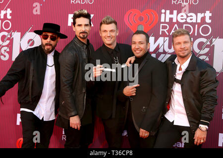 14 mars 2019 - Los Angeles, CA, USA - LOS ANGELES - MARS 29 : Backstreet Boys, AJ McLean, Kevin Richardson, Brian Littrell, Nick Carter, Howie Dorough au iHeart Radio Music Awards - Les arrivées au Théâtre de Microsoft le 14 mars 2019 à Los Angeles, CA (crédit Image : © Kay Blake/Zuma sur le fil) Banque D'Images