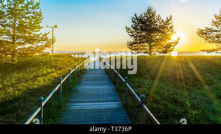 Acces Plage de Binz Banque D'Images