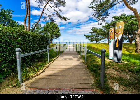 Acces Plage de Binz Banque D'Images