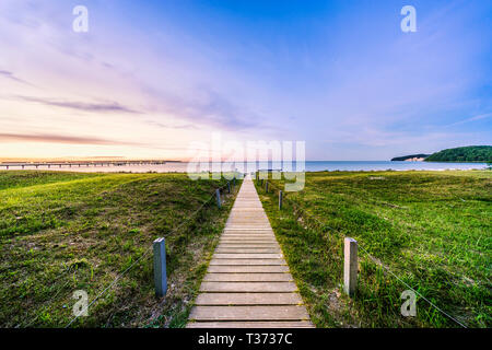 Acces Plage de Binz Banque D'Images