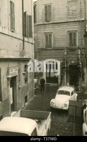 Avis de Trattoria Paradiso, Rome, Italie 1960 Banque D'Images