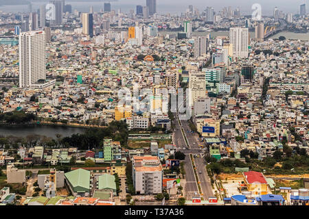 Vue aérienne de la ville de Da Nang Vietnam Banque D'Images