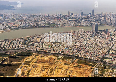 Vue aérienne de la ville de Da Nang Vietnam Banque D'Images