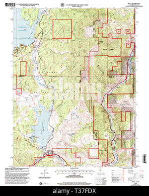 Carte TOPO USGS Californie CA Boca 1005692000 Restauration 24000 Banque D'Images