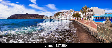 Magnifique La Playitas Village,vue panoramique,l'île de Fuerteventura, Espagne. Banque D'Images