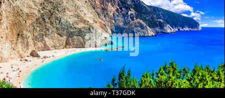 Belle plage de Porto Katsiki Lefkada island,grèce, Banque D'Images