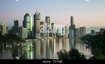 Tôt le matin de la vue de Brisbane kangaroo point Banque D'Images