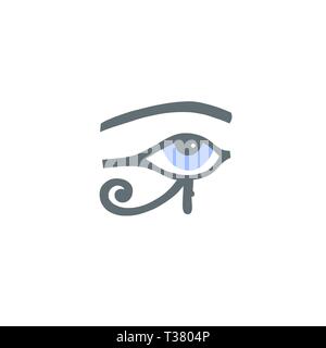 Hiéroglyphe égyptien oeil de ra ou l'oeil d'Horus et de guérison ont des pouvoirs de protection, vector illustration Illustration de Vecteur