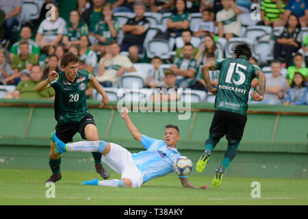 Curitiba, Brésil. 07Th avr, 2019. finale de la Coupe du Kruger Dirceu. Campeonato Paranaense 2019. Antônio majeure Stade Couto Pereira à Curitiba, PR. Credit : Reinaldo Reginato/FotoArena/Alamy Live News Banque D'Images