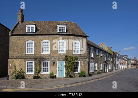 Avis de Waterside, Ely, Cambridgeshire, Angleterre Banque D'Images
