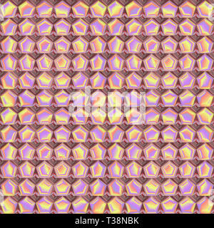 Illustration 3D transparente avec des pentagones Banque D'Images