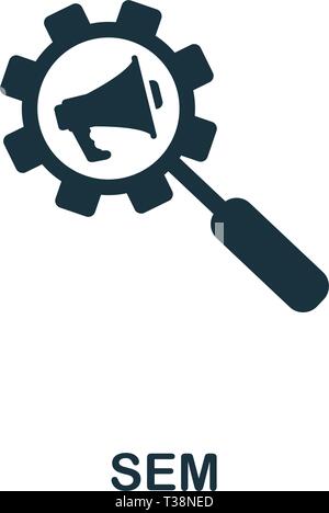 Le Search Engine Marketing (SEM) icône. L'élément créatif de design collection icônes de contenu. Pixel perfect Search Engine Marketing (SEM) pour l'icône web de Illustration de Vecteur