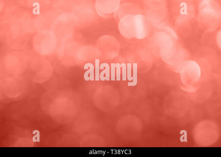 Close up couleur rose corail de flou artistique flou Lumières floues abstract background Banque D'Images