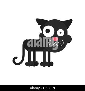 Chat marche Icône vecteur. Silhouette de chat symbole. Style linéaire signe Pour Concept mobile et Web Design. Logo Symbole chat Illustration. Vector Graphics - V Illustration de Vecteur