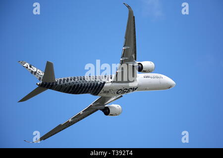 Airbus A350 XWB illustré au Farnborough International Air Show 2016, UK Banque D'Images