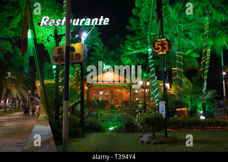 Restaurant à Costa del Sol, Espagne Banque D'Images