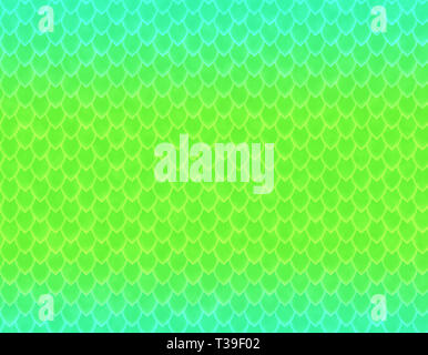 Vert et bleu clair de peau de serpent de gradient, modèle homogène échelle sharp Banque D'Images