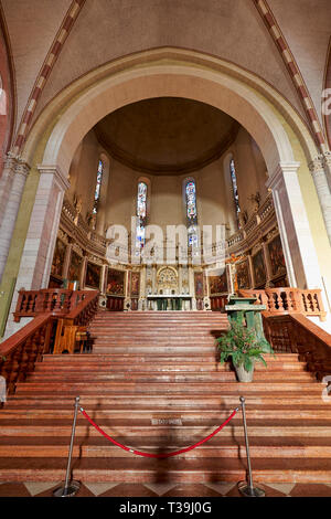 Vicenza, Vénétie, Italie. Vicence (en italien : Cattedrale di Santa Maria Annunziata, Duomo di Vicenza) est une cathédrale catholique romaine à Vicenza, Banque D'Images