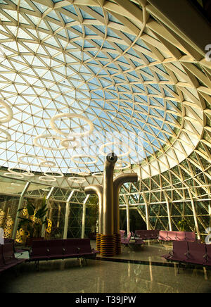 La salle d'embarquement de l'aéroport de Marrakech Banque D'Images