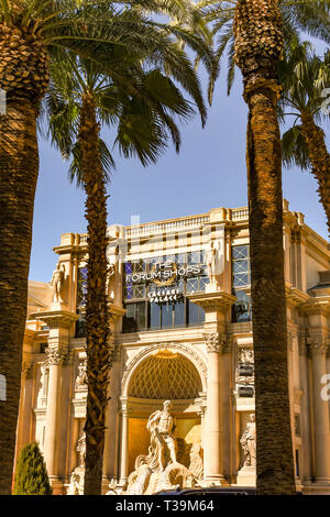 LAS VEGAS, NV, USA - Février 2019 : l'entrée du Forum Boutiques Centre commercial du Caesars Palace à Las Vegas. Banque D'Images