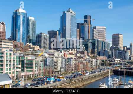 Le centre de Seattle, Washington. Banque D'Images